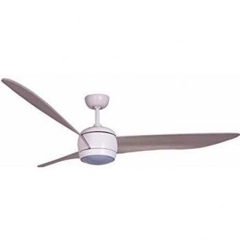 Ventilateur Lucci Air Airfusion Nordic avec éclairage LED Blanc 35 W 142 cm Télécommande 6 niveaux