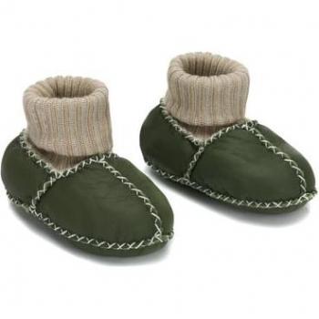 Kindsgard grüne Babylammfell Schuhe