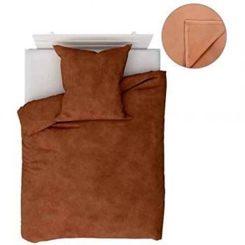 Jeu de literie VidaXL – Couette et housses d’oreiller 80 × 80 cm, drap beige 135 × 200 cm