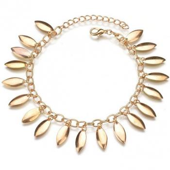 Bohemian Gold Silver Anklet