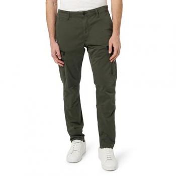 S.Oliver RED LABEL Herren Stoffhose mit Pattentaschen in Oliv, Größe 38/34