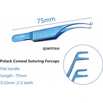 Pinces Oculaires Titan pour Suture de la Cornée 1×2 Dents