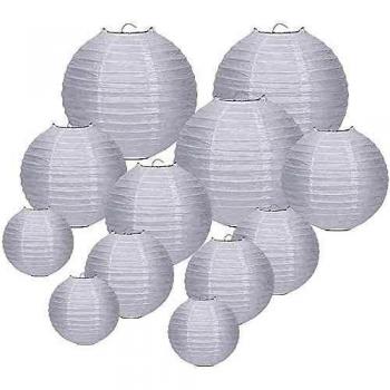 Lanterne di Carta Funmo, 12 PCS Rotonde, Dimensioni Assortite