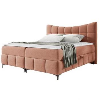 Cama Continental Baltimore 193 Doble Rojo de Lujo con Somier y Tela