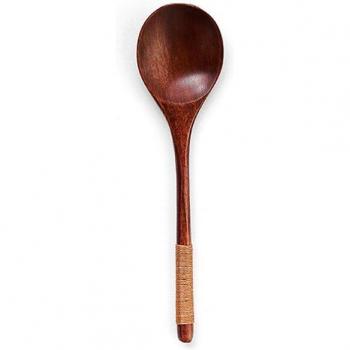 Cucharas de Sopa de Madera con Mango Largo