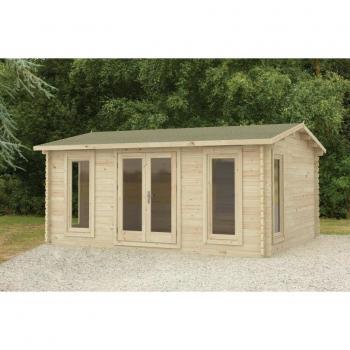 Rushock Log Cabin with 34kg Roof Felt and Underlay