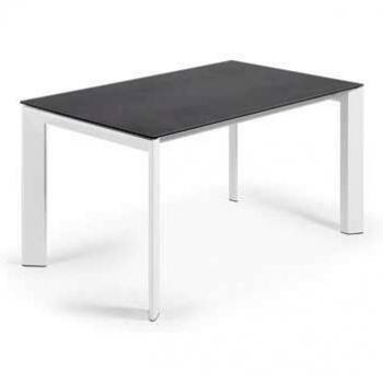 Table Extensible Axis 200 cm en Grès Cérame Finition Vulcano Roca sans Pieds