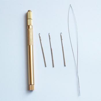 Aguja de Ventilación + Soporte y Micro Anillos para Pelucas