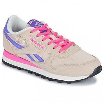 Reebok Classic Leather Kids Shoes Tapioca / Atomicpink / Solarpurple EU 35