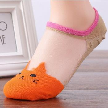 Cotton Cat Lace Summer Socks for Women