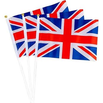 Pub BBQ Car Celebration Union Jack Hand Flags – 20 Unit Pack