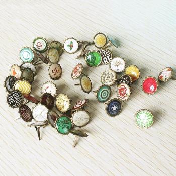 Vintage Bronze 13mm Brads