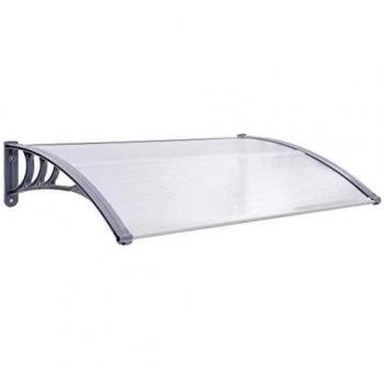 VidaXL Auvent de Porte Noir 240x100 cm