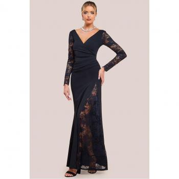 Goddiva Midnight Scuba Lace Maxi