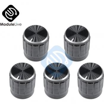 5Pcs 6mm Volume Control Rotary Switch Caps Black