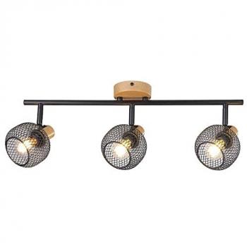Rabalux Grendel 3-flammige LED Deckenleuchte E14 braun Metall