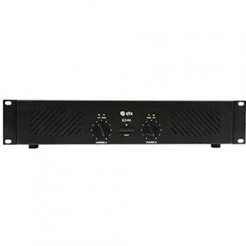QTX Q240 Stereo Power Amplifier 240W Speaker Sound System DJ 2 x 120W