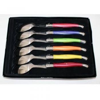 Boîte de 6 Cuillères à Soupe Laguiole I7211P6-NT en 6 Couleurs Nacrées
