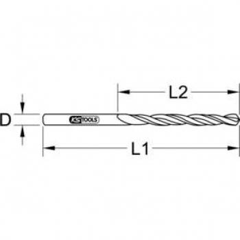Set di punte elicoidali per metallo HSS-G Co 5, 10mm, 10 pezzi