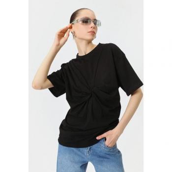 Koton Damen T-Shirt mit Rundhalsausschnitt