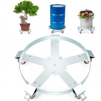 55 Gallon Drum Dolly with Swivel Casters for Warehouse Use