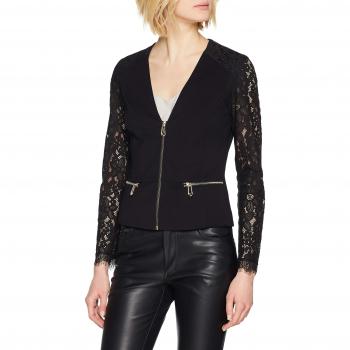 Guess Damen-Mantel Kameko Jacket, Farbe Schwarz, Größe Large (Jet Black A996 Jblk)