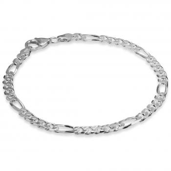 Trendor 41994-19 Herren-Armband Silber Figaro