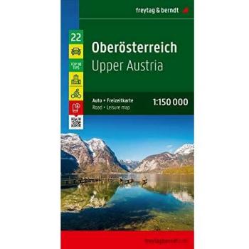 Oberösterreich, Autokarte 1:150.000, Top 10 Tips mit Radrouten