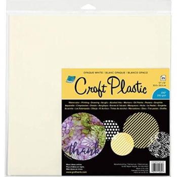 Craft Plastic Sheets Opaque White 12x12