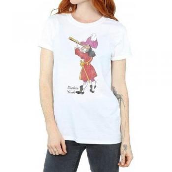 White Captain Hook Boyfriend T-Shirt – XL Size