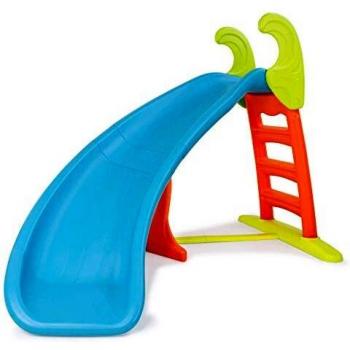 Toboggan FEBER Curve Slide, courbé, bleu, pour enfants de 3 à 10 ans