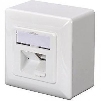 TOMA PARED DIGITUS CAT6A CLASE EA APANTALLADA 2XRJ45 BLANCO SUPERFI