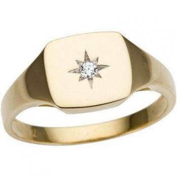 Rhodinierter Stern – Firetti Goldring 33 3 3, Geschenk-Qualität