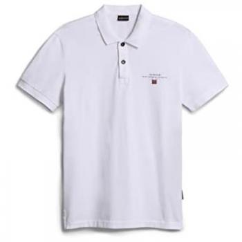 Polo Napapijri Elbas Uomo Bright White Maniche Corte L