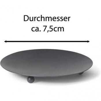 Novaliv 8x Kerzenhalter für Stumpenkerzen Schwarz