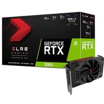 PNY Tarjeta Gráfica GeForce RTX™ 3060 12GB XLR8 Gaming REVEL EPIC-X RGB™ Ventilador Único