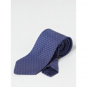 Cravatta in seta blu navy Salvatore Ferragamo Gancini taglia OS