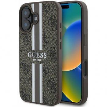 Cover Smartphone iPhone 16 Marrone a Strisce Stampate – GuHMP16SP4RPSW