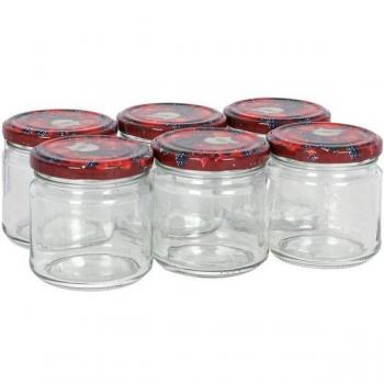 BURI 6er Set Einmachgläser 210ml für Früchte