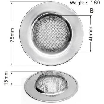 Küchenabfluss Filter für Edelstahl Spüle