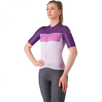Purple Violet Elegant Short Sleeve Jersey for Women M
