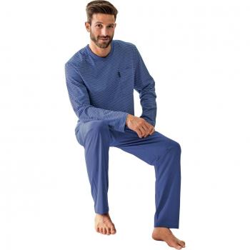 Herren Schlafanzug Extra Light Cotton – Polo‑Design 52 in großer Größe