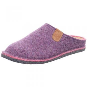 Pantoffel ROHDE LUCCA Gr. 41, lila (lila meliert), Damen, Filz, Schuhe, Clog, Hausschuh, Homeslipper in melierter Optik