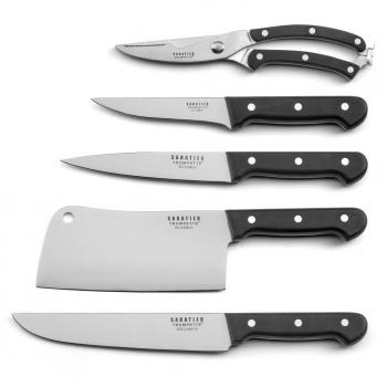 Set de 5 couteaux de boucher Noir Sabatier Trompette