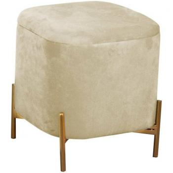 Pouf “Sgabello” Metálico y Velludo – 38×45 cm