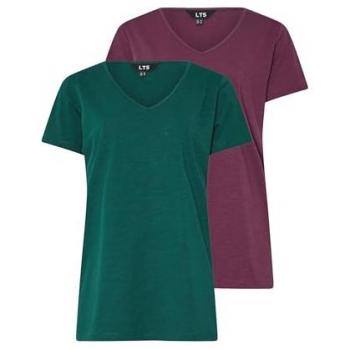 Dark Green Tall 2-Pack V-Necks for Women – Size 10