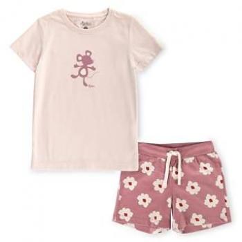 Rosa Kurzpyjama für Kinder – Sigikid Schlafanzug mit Tiermotiv