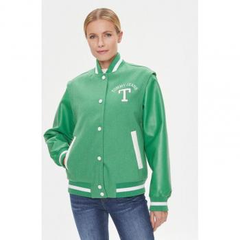 Bomber Letterman Tommy Jeans Verde Regolare Fit DW0DW15958
