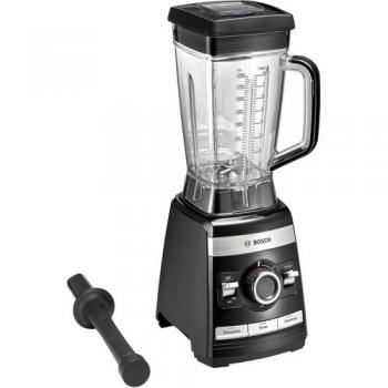 Bosch Licuadora 2 L con Batidor y 1600 W – Negro/Plata/Transparente