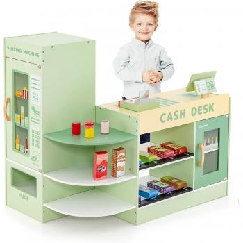 Giocattolo Legno – Supermercato a 3-8 Anni (Verde)